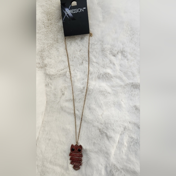 NWT Owl Pendant Necklace - Picture 3 of 8